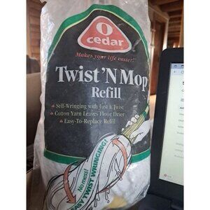 OCedar Vtg Twist 'N Mop Refill Replacement Self Wringing Cotton Yarn